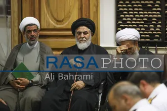 مراسم بزرگداشت قائد شهید امت حضرت آیت&zwnj;الله&zwnj;العظمی خامنه ای در دفتر حضرت آیت الله جوادی آملی