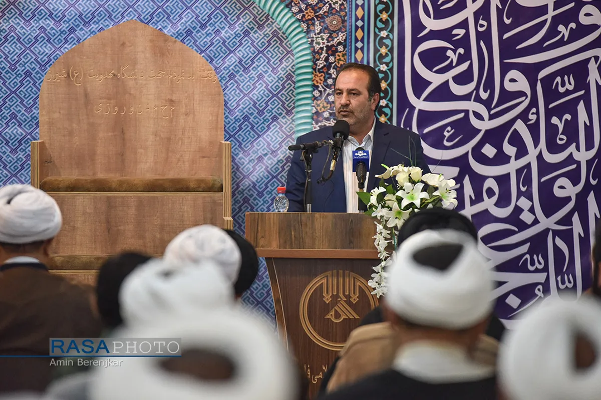 حضور حجت الاسلام والمسلمین قمی رییس سازمان تبلیغات اسلامی همایش طلایه داران تبلیغ در استان فارس