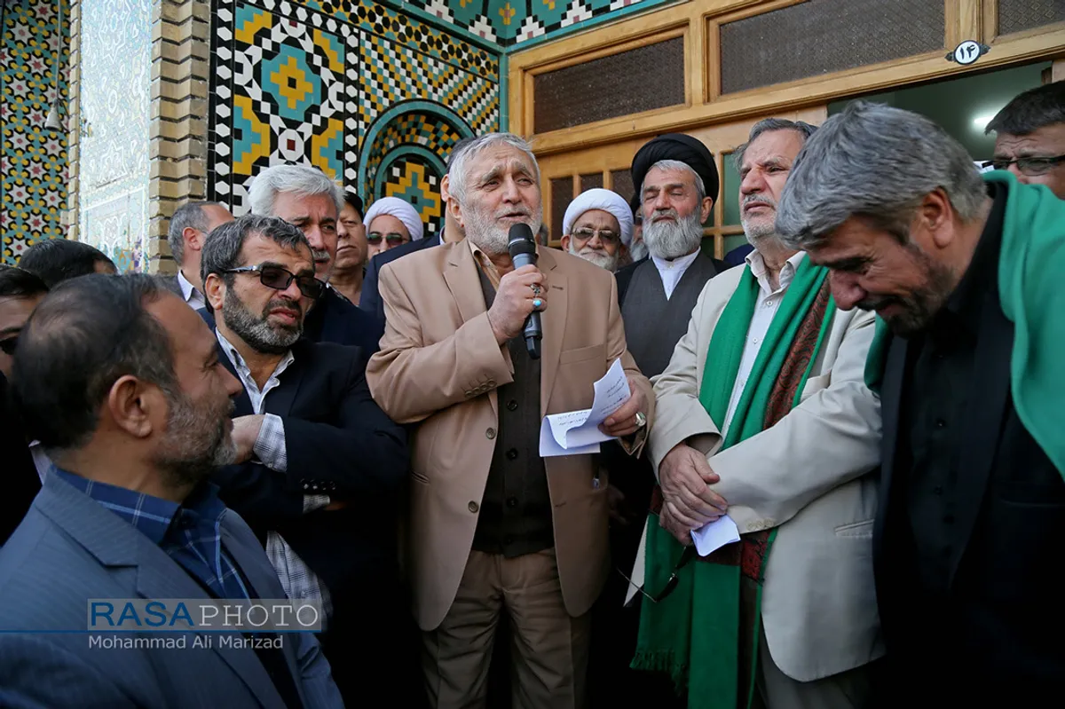 مداح اهلبیت علیهم السلام حاج منصور ارضی | تشییع پیکر حجت الاسلام والمسلمین صالحی خوانساری