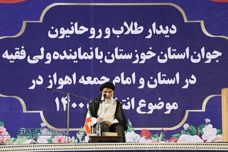 دیدار انتخاباتی طلاب جوان و فضلا با نماینده ولی فقیه در خوزستان&lrm;