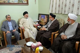 دیدار حجت الاسلام والسملمین خاموشی رئیس ساز مان اوقاف با مراجع تقلید و علما