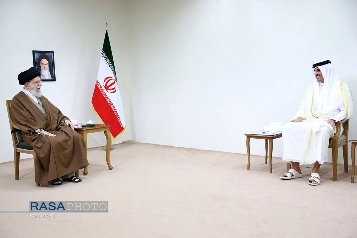 دیدار امیر قطر و هیئت همراه با رهبر معظم انقلاب