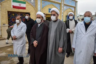آیین گلاب شویی مضجع شریف حضرت احمدبن موسی الکاظم (ع) &lrm;&lrm;