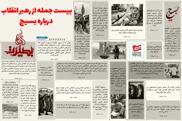 اینفوگرافیک | بیست جمله از رهبر انقلاب درباره بسیج