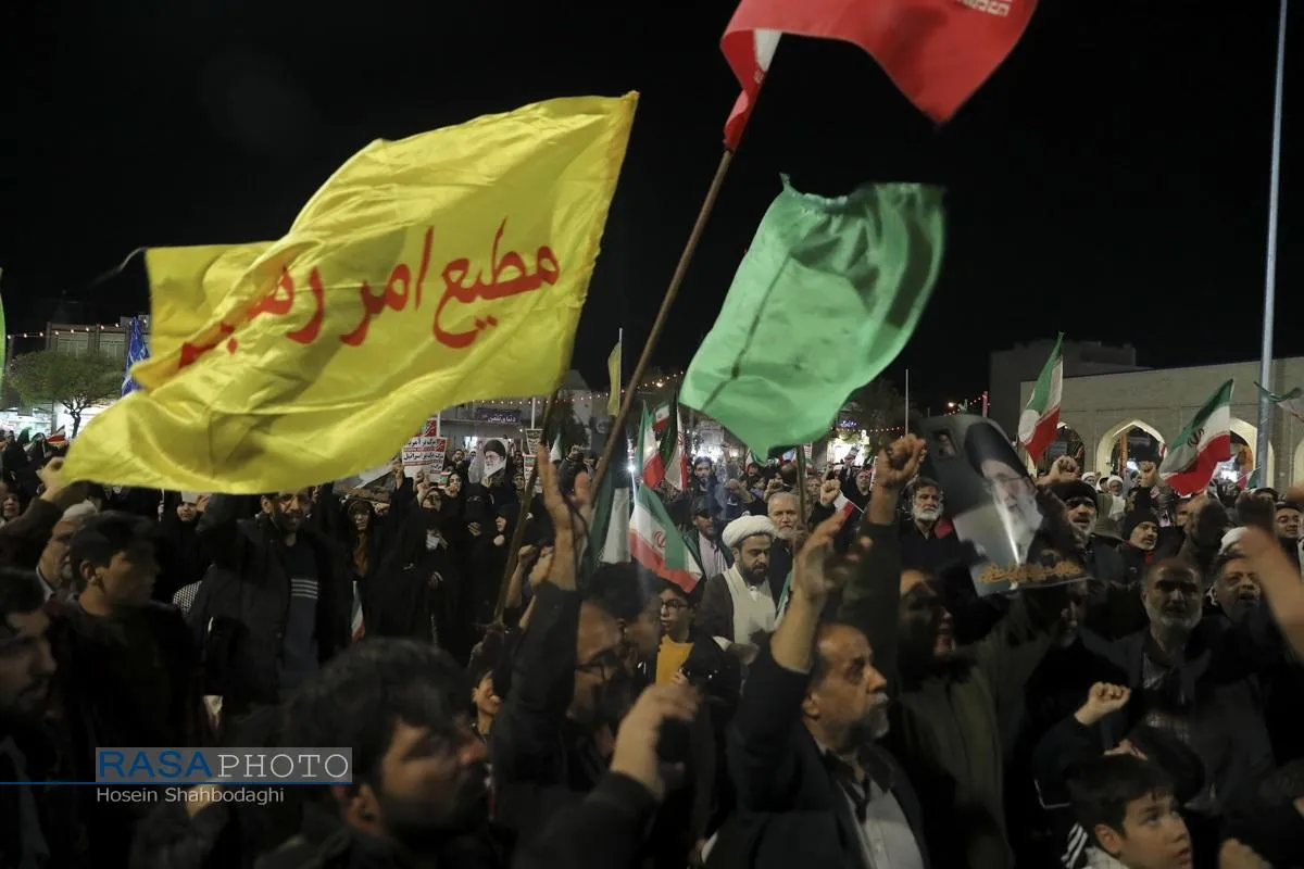 تجمع مردم انقلابی و ولایتمدار قم در حمایت از نظام مقدس اسلامی و محکومیت تجاوز دشمن آمریکایی و صهیونیستی به کشور