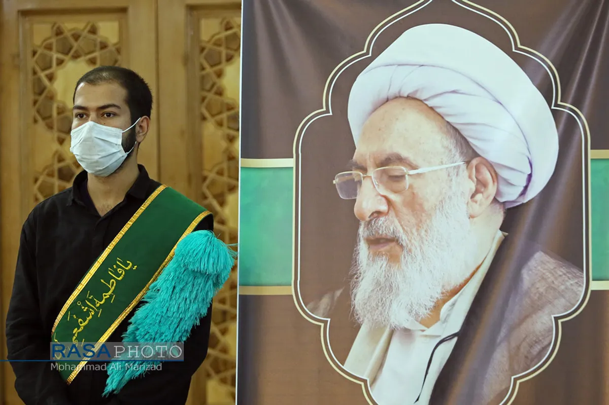 مراسم ترحیم آیت الله مجتهد شبستری در حرم کریمه اهلبیت (س)