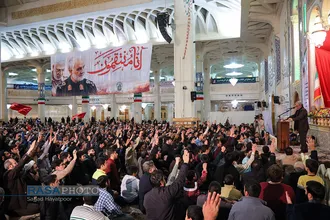 مراسم اربعین شهیدان حاج قاسم سلیمانی ابومهدی المهندس در حرم حضرت معصومه (س)