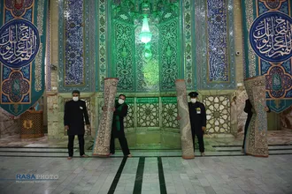 غبارروبی مسجد مقدس جمکران در آستانه ماه مبارک رمضان