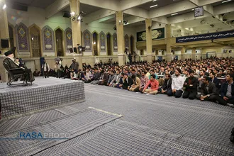 دیدار جمعی از دانشجویان و نمایندگان تشکل&zwnj;های دانشجویی با رهبر انقلاب