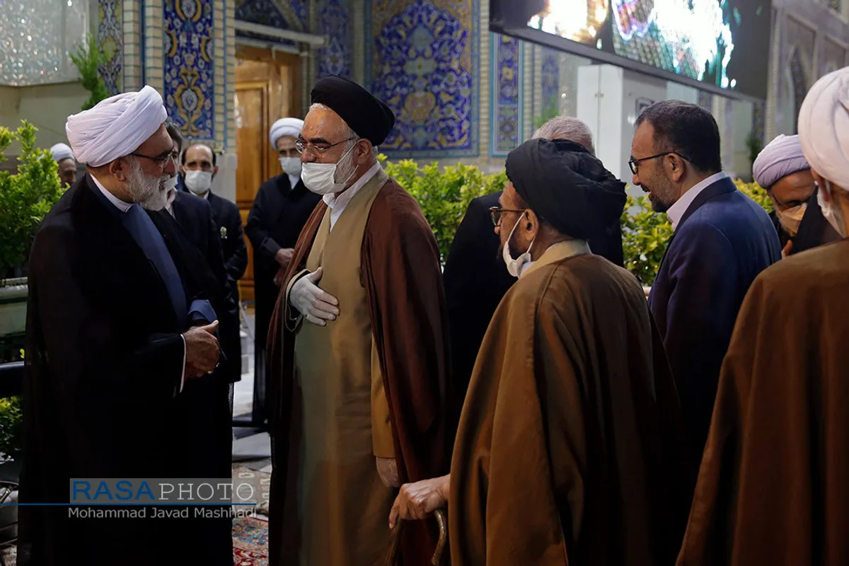 آیین شکرانه بازگشایی حرم مطهر رضوی&lrm;