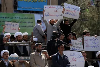 تجمع بزرگ علما، اساتید و طلاب حوزه علمیه قم با عنوان "جهاد بزرگ برای ساختن ایران اسلامی بزرگ"