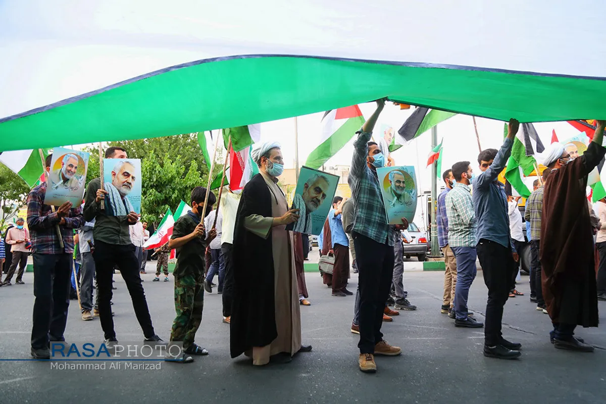 قم | جشن پیروزی&zwnj; جبهه مقاومت در نبرد غزه
