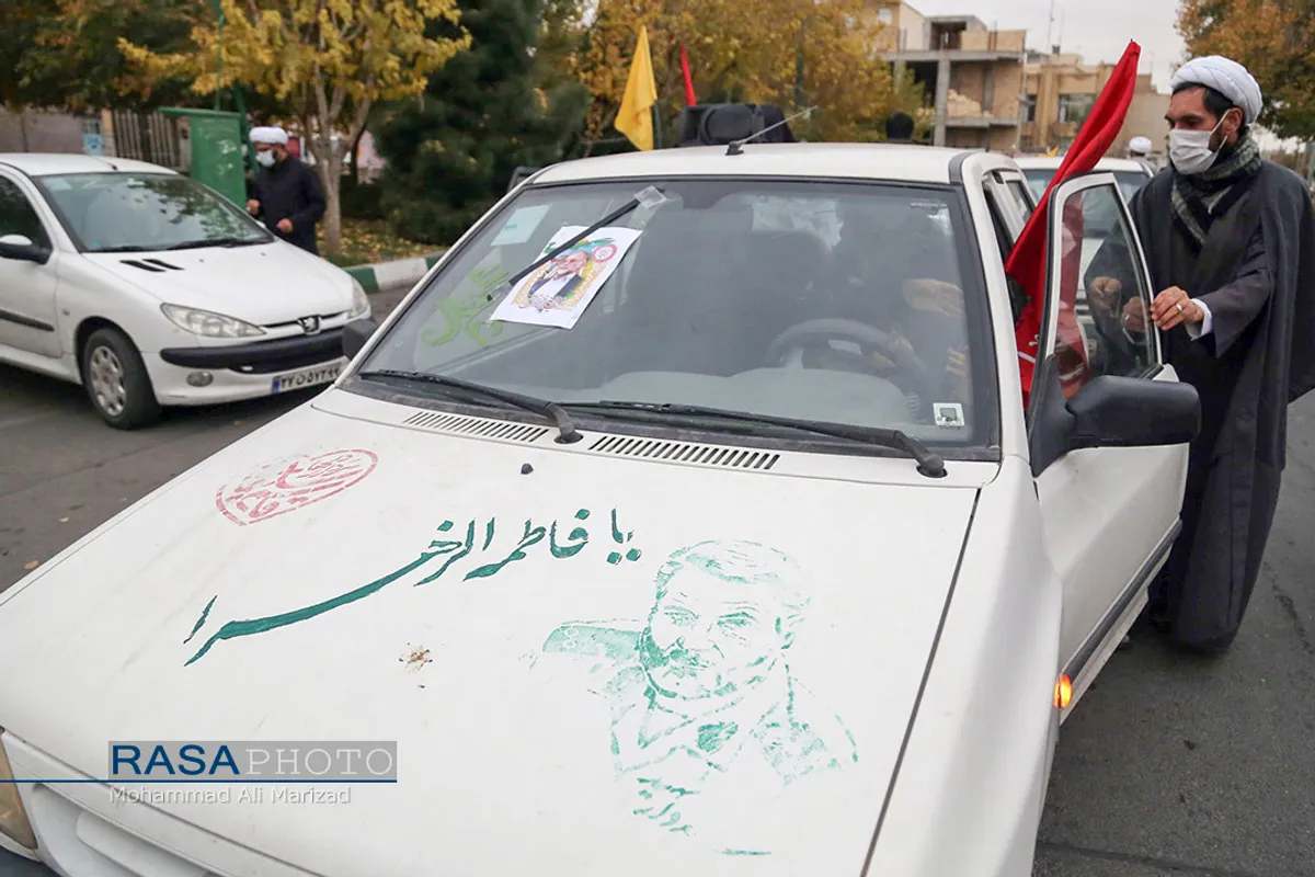 راهپیمایی خودرویی در اعتراض به ترور شهید محسن فخری زاده