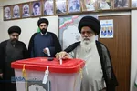حضور حجت الاسلام والمسلمین حسینی گرگانی در پای صندوق رای دومین دوره چهاردهمین انتخابات ریاست جمهوری