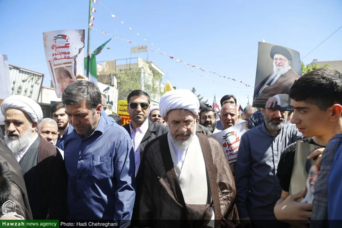 حضور شخصیت های حوزوی در راهپیمایی روز جهانی قدس