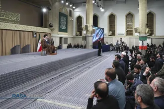 دیدار دانش&zwnj;آموزان و دانشجویان با رهبر معظم انقلاب