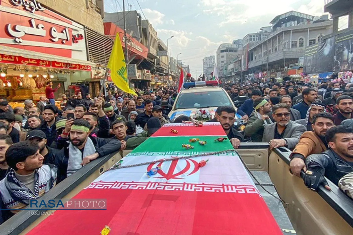 تشییع سپهبد شهید حاج قاسم سلیمانی و ابو مهدی المهندس در عراق