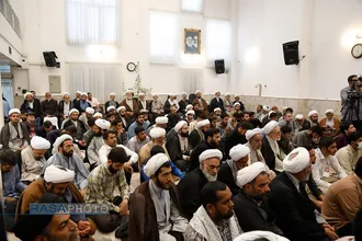 بزرگداشت شهدای غزه و اعلام حمایت از ملت فلسطین در دفتر حضرت آیت&zwnj;الله نوری همدانی