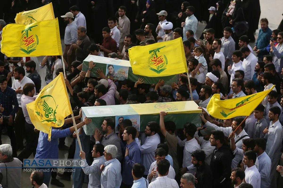 تشییع پیکر مطهر دو شهید مدافع حرم در قم