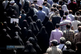 مراسم تشییع پیکر مطهر ۱۵۰ شهید دفاع مقدس در تهران&lrm;