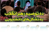 اینفوگرافیک | ده توصیه رهبر انقلاب به تشکل های دانشجویی