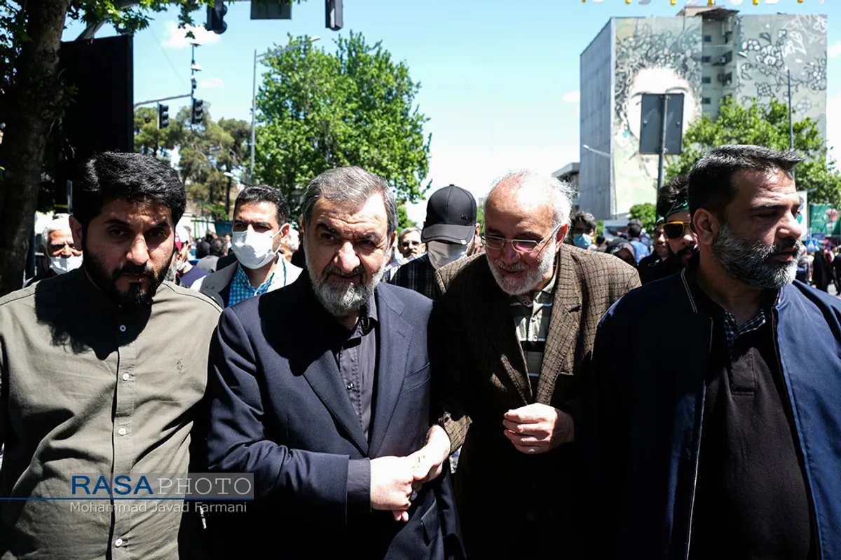 محسن رضایی معاون اقتصادی رئیس&zwnj;جمهور | راهپیمایی روز جهانی قدس در تهران