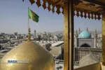 آیین تعویض پرچم گنبد منور رضوی در روز میلاد حضرت امام رضا (علیه&zwnj;السلام)