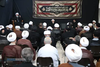 مراسم عزاداری تاسوعای حسینی در بیت حضرت آیت الله نوری همدانی