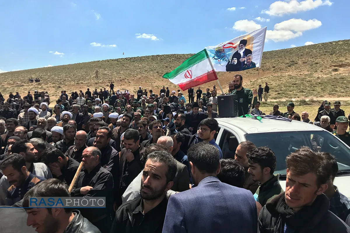 تشییع با شکوه طلبه شهید حجت الاسلام قاسمی در همدان