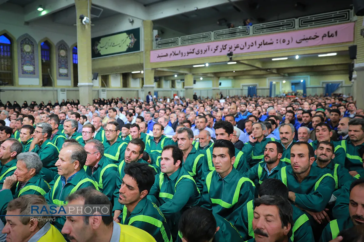دیدار کارگران با مقام معظم رهبری