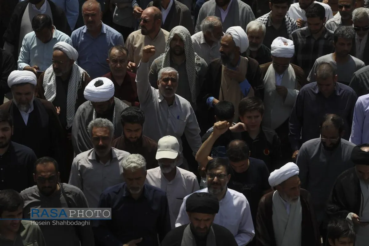 راهپیمایی مردم قم در محکومیت حمله رژیم صهیونیستی به ایران اسلامی