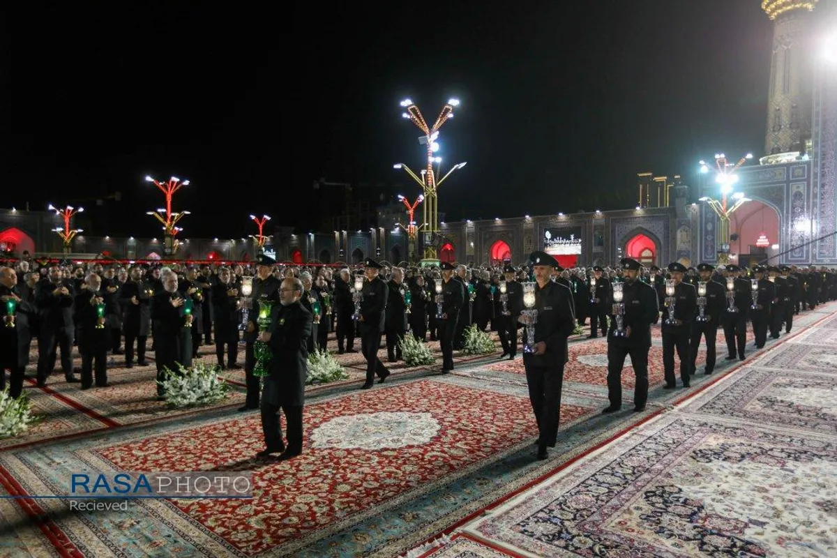 آیین خطبه&zwnj;خوانی شب شهادت امام رضا (ع) در حرم مطهر رضوی