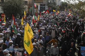 راهپیمایی بشارت نصر در قم