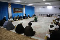 آیین ختم و روضه خوانی بیاد قائد شهید امت در حوزه علمیه دامغان برگزار شد