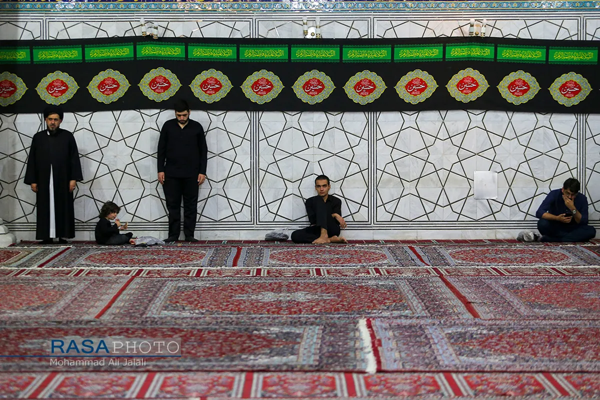 مراسم سوگواری حضرت اباعبدالله&zwnj;الحسین(ع) در هیئت ثارالله قم&lrm;