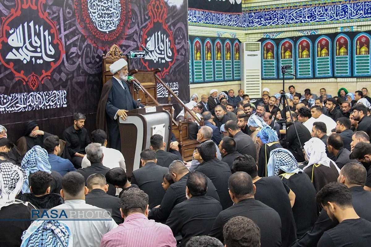 مراسم عزاداری در مدرسه علمیه حضرت امام حسین (ع) اهواز
