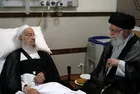 Imam Khamenei visits senior cleric at hospital
