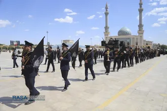 دسته عزاداری خادمان کریمه اهلبیت (س) در روز شهادت حضرت جواد الائمه (علیه&zwnj;السلام)