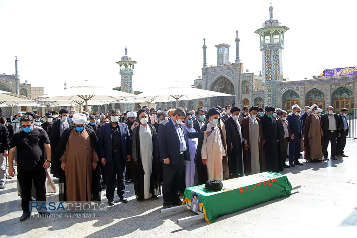 مراسم تشییع آیت الله سید محمد حسینی کاشانی در قم