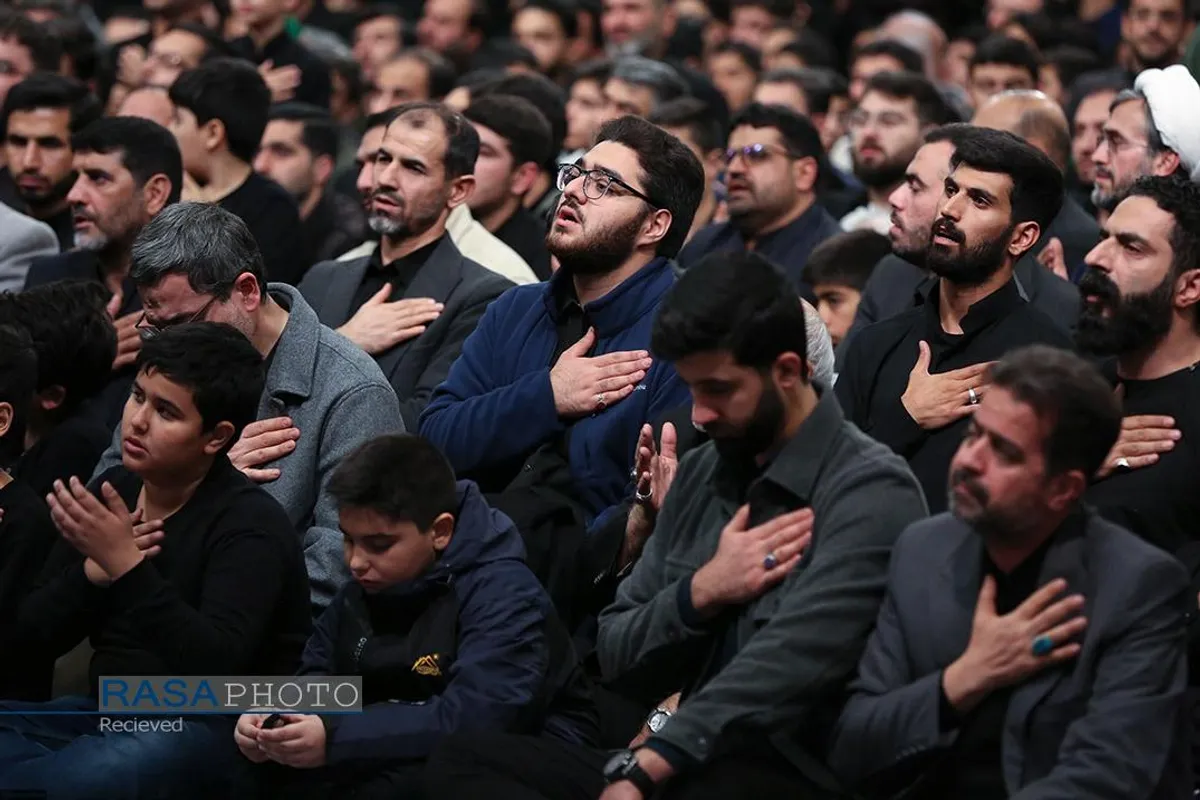 عزاداری شام شهادت حضرت فاطمه&zwnj;زهرا (سلام&zwnj;الله&zwnj;علیها) با حضور رهبر انقلاب