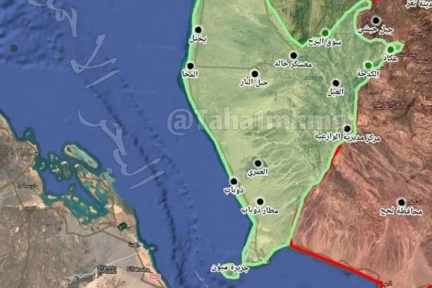 تسلط کامل ارتش یمن بر باب‌المندب؛ آزادسازی ۵۴۰۰ کیلومتر مربع از تعز و الحدیده