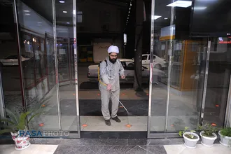 ضد عفونی معابر شهر&zwnj;های استان مازندران توسط قرارگاه جهادی حضرت امام حسن مجتبی (ع)