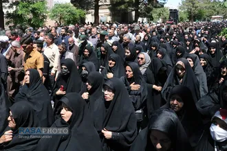 مراسم تشییع دو شهید حادثه انفجار در مرکز آماد و پشتیبانی سپاه دامغان