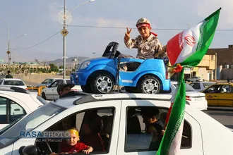 راهپیمایی خودرویی درحمایت از مردم مظلوم فلسطین&lrm; و افغانستان