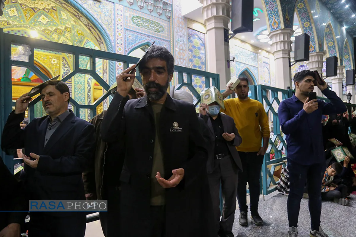 احیاء شب ۲۳ ماه مبارک رمضان در جوار امامزاده عبدالله (ع) گرگان