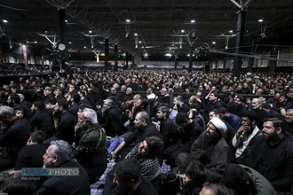 مراسم عزاداری شب عاشورای حسینی در جوار محل شهادت قائد شهید