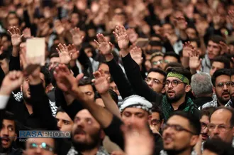 عزاداری هیئت&zwnj;های دانشجویی در روز اربعین حسینی (ع) با حضور رهبر انقلاب