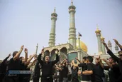 عزاداری روز اربعین حسینی (ع) در حرم حضرت معصومه (سلام‌الله‌علیها)