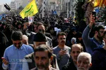 مراسم تشییع دو شهید گمنام دفاع مقدس&lrm; در تهران
