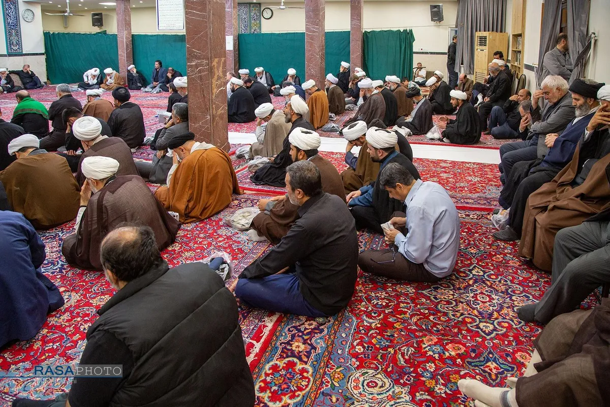 عزاداری روز شهادت حضرت امام صادق (ع) در بیت حضرت آیت الله مکارم شیرازی